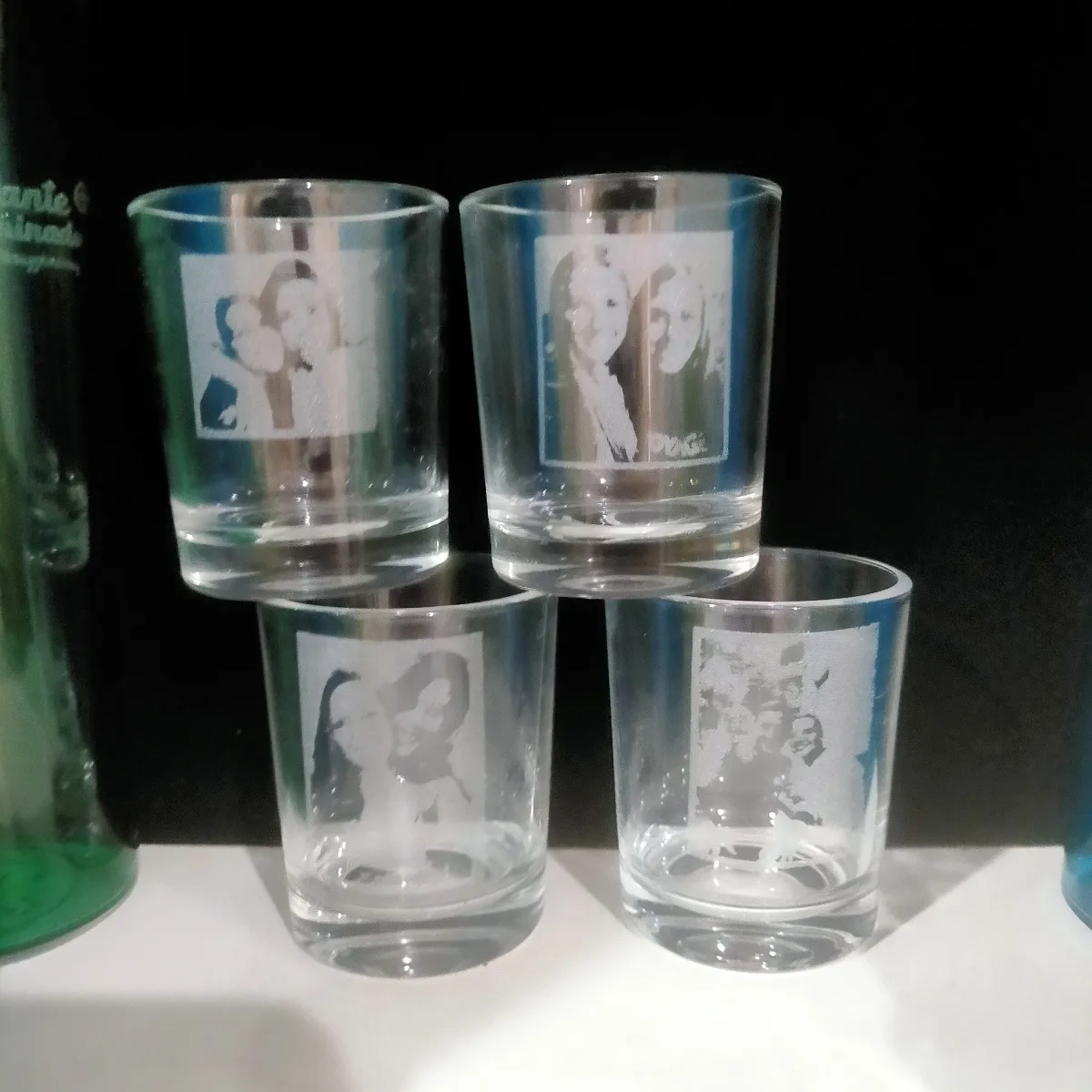 Grabado Laser Cristal Vasos Chupito Foto Personalizada