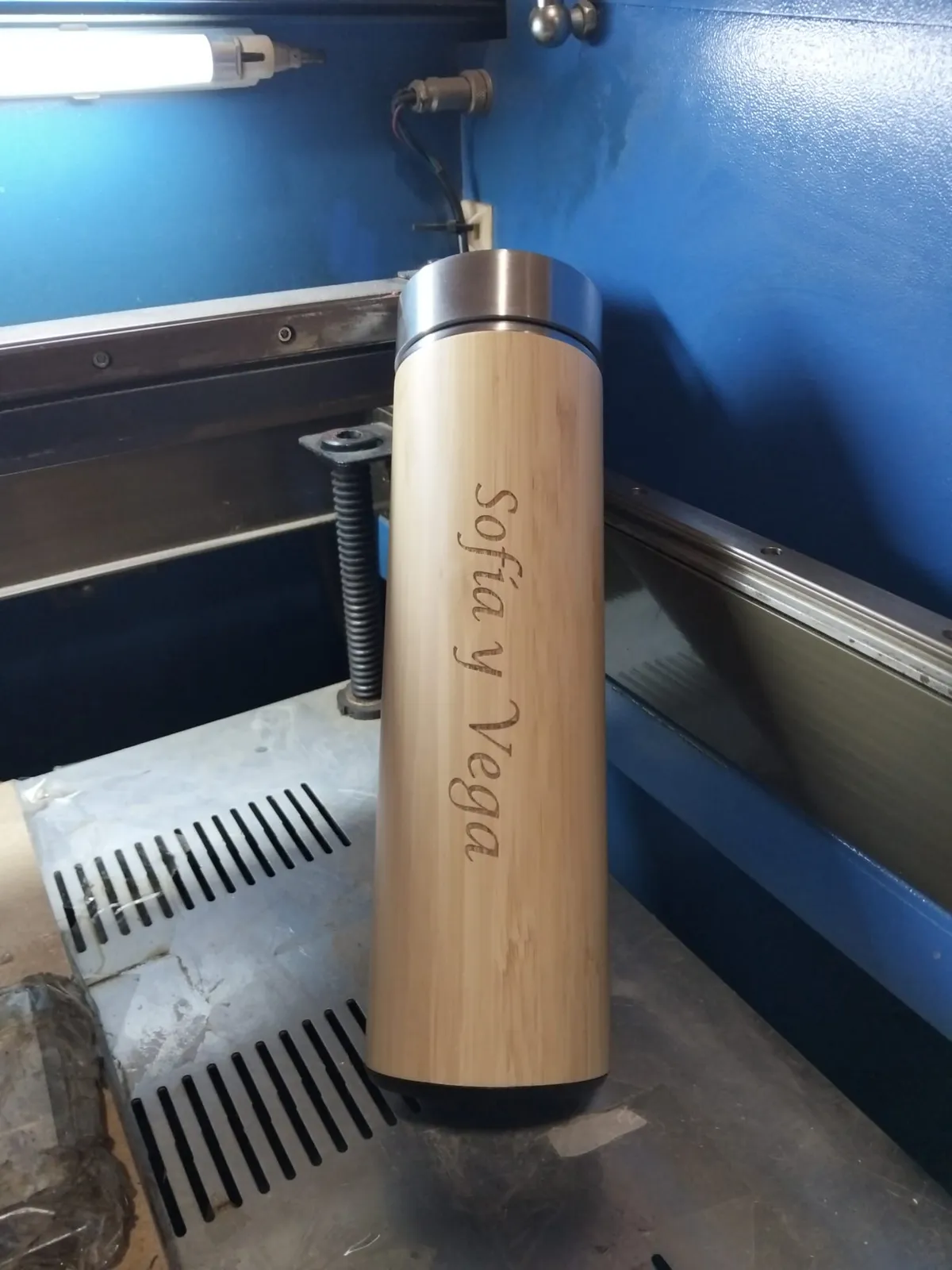 Grabado Laser Termo Bambu Sofia Vega