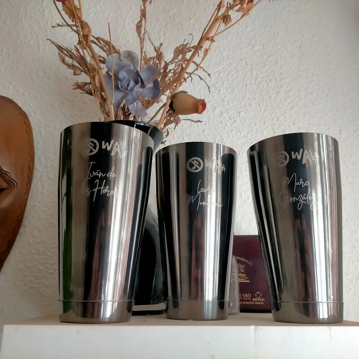 Grabado Laser Termos Metalicos Personalizados Wah Nombres