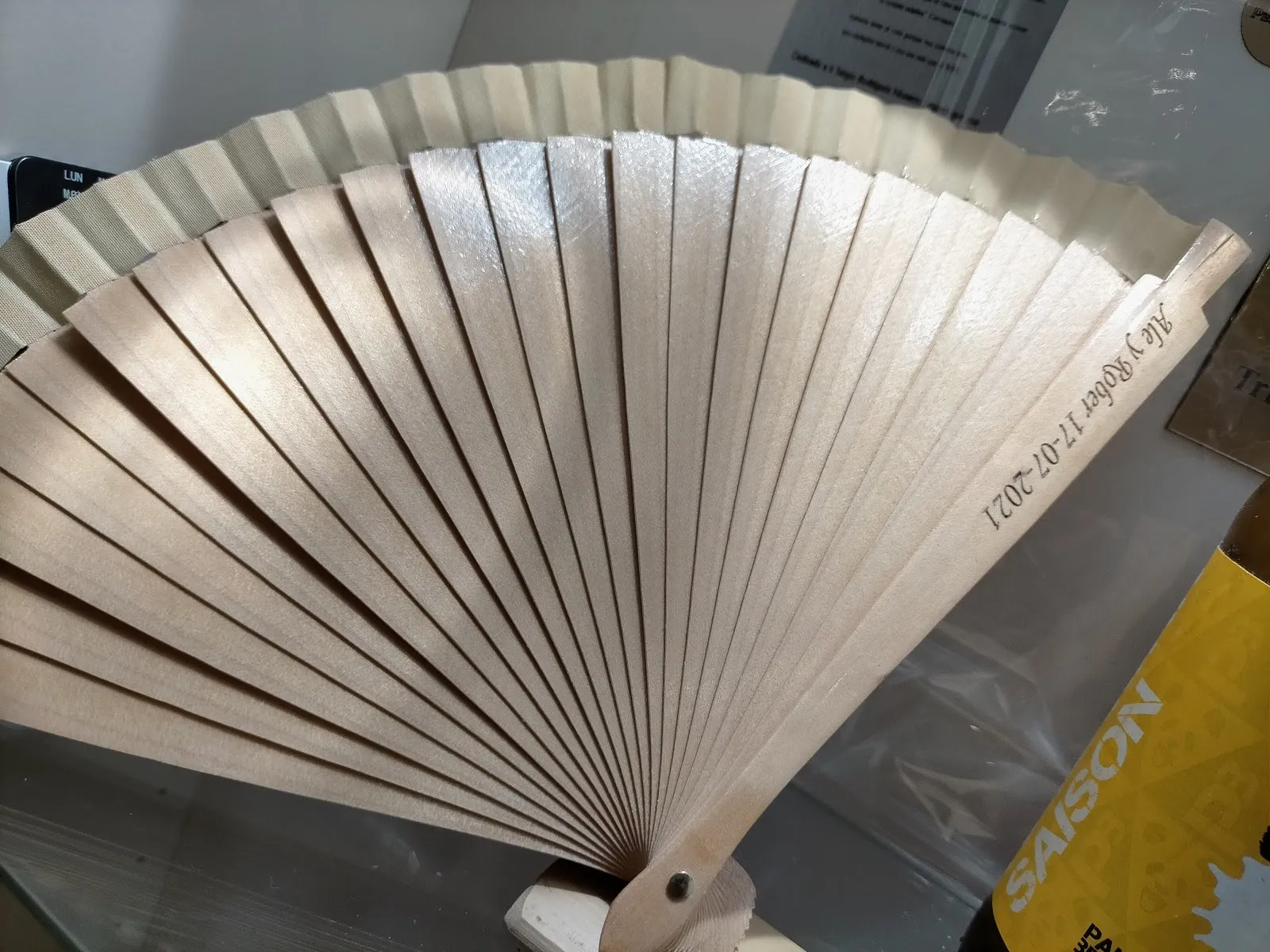 Abanico Madera Grabado Laser1