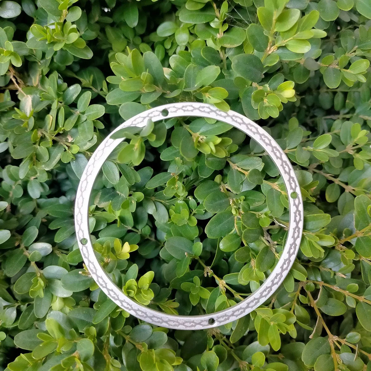 Grabado Laser Metal Pieza Circular Decorativa Patron