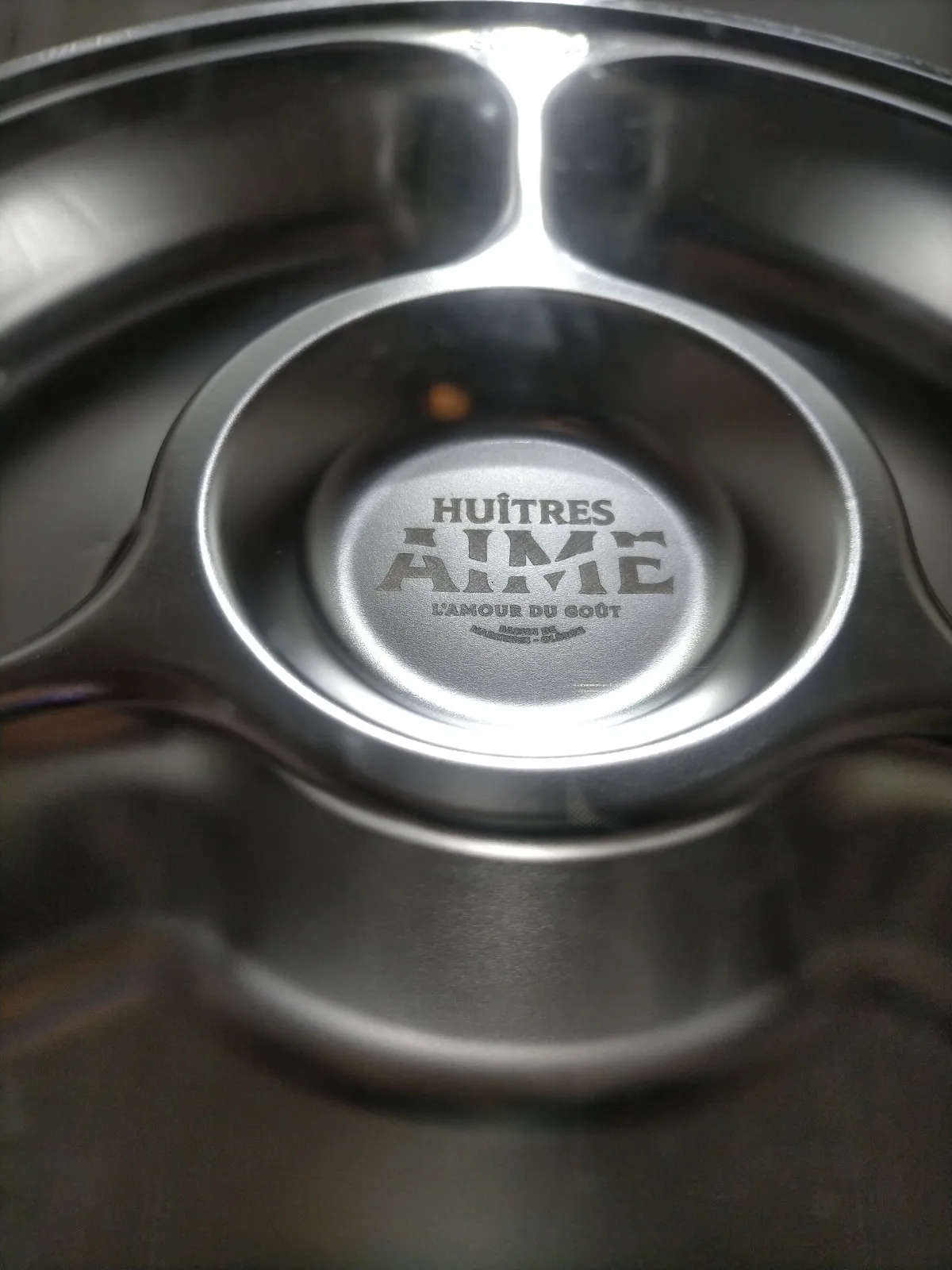 Grabado Laser Metal Plato Ostras Huitres Aime